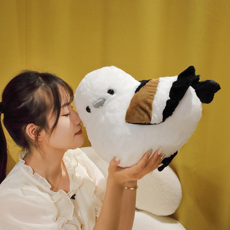 Aegithalos Plush Glaucogularis Toy Bird Stuffed Animal Doll Decoration Gift
