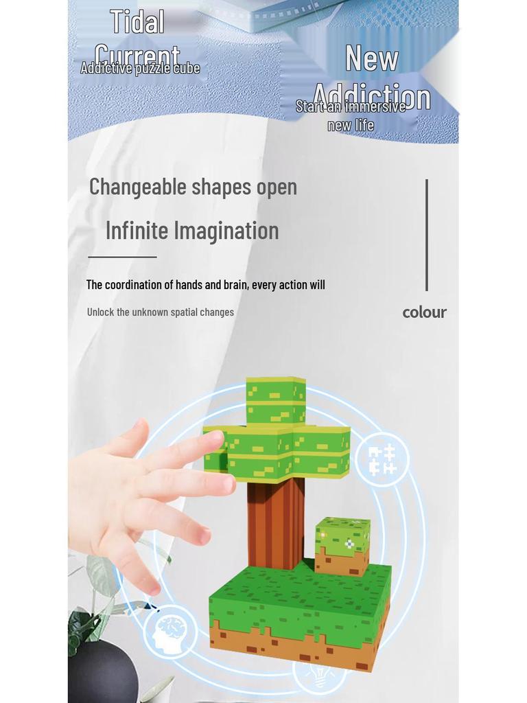 Mini Mario Scene Magnetic Building Blocks Set for Kids