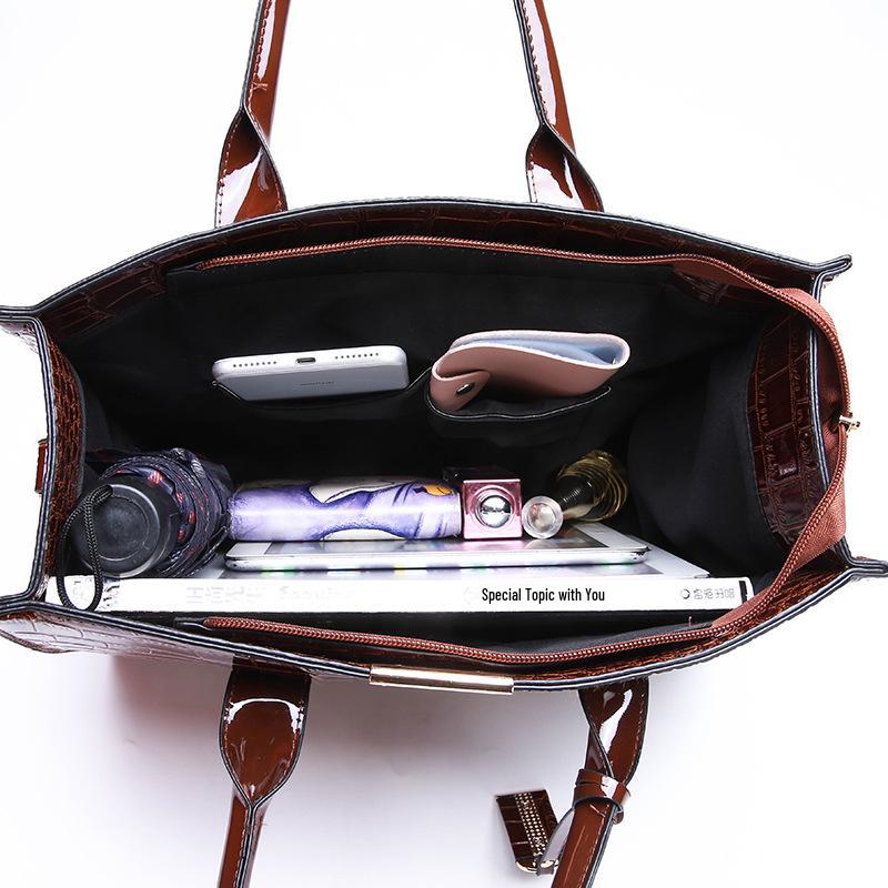 Damen-Handtasche in Krokodilleder-Prägung: 2023 Große Kapazität, Vielseitige Schulter- & Crossbody-Tasche – Neuer Europäischer & Amerikanischer Modestil