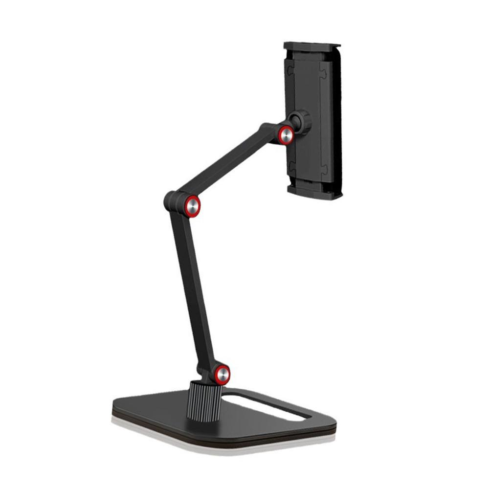 Aluminum Alloy, Silicone Black Dual-Arm Basic Aluminum Tablet Stand Travel Portable Device Holding