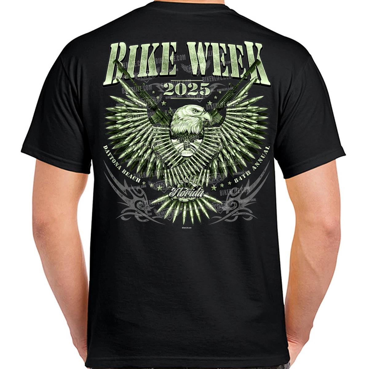 2025 Bike Week Daytona Beach Bullet Eagle T-Shirt No Harley S