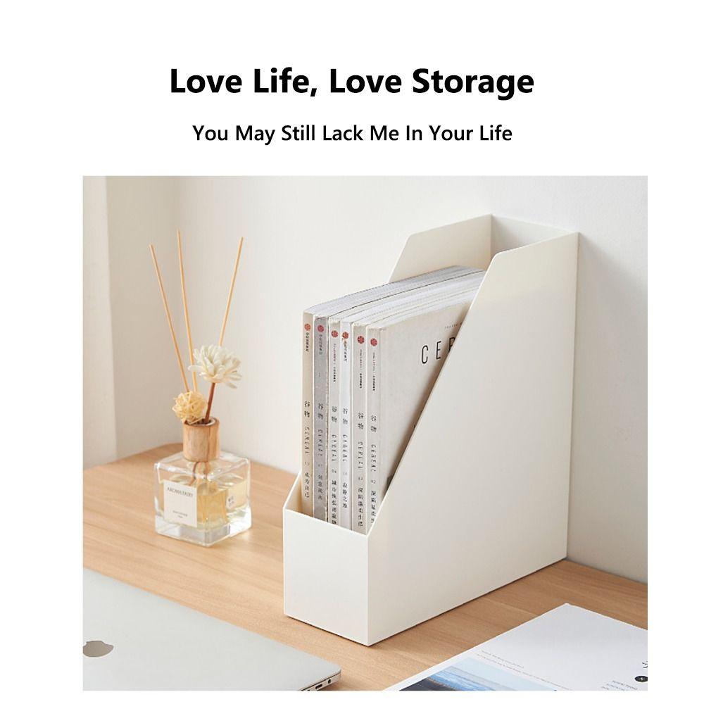 Plastic Desktop File Rack Portable Desktop Bookshelf Durable Book Support Rack Office Use