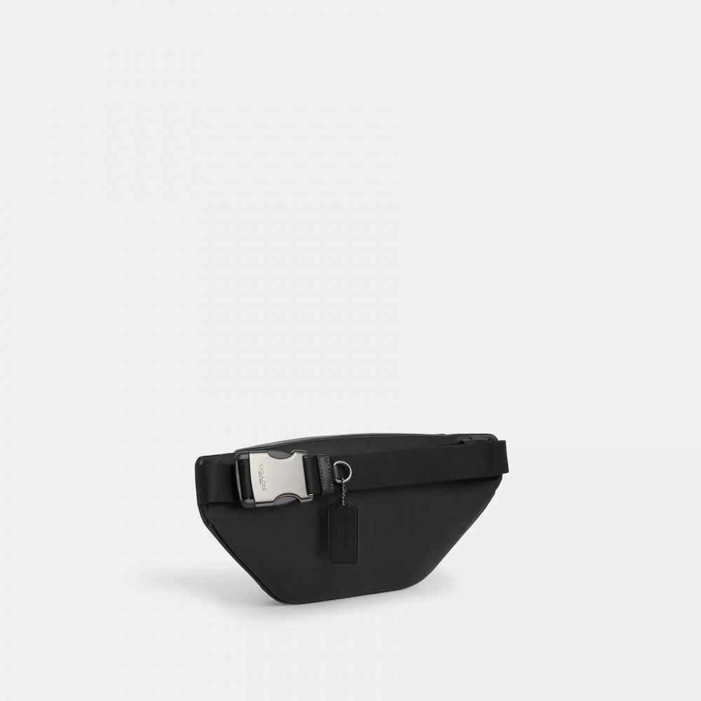 Coach Racer Small Belt Bag Gunmetal Black