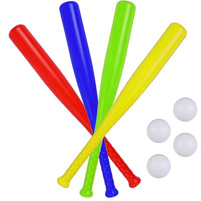 2pcs 45cm Plastic Anti-slip Baseball Bat with 5.5cm Baseball Outdoor Interactive Ball Game Creative Baseball Training Party Gift
