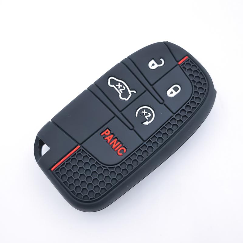 

Silicone Remote Car Key Cover Case For Dodge Ram Charger Journey Durango Jeep Grand Cherokee Chrysler Keyless Fob Shell Holder