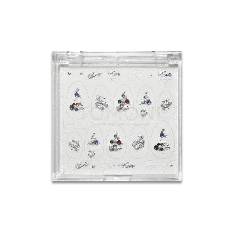 Luxury 5d Rhinestone Sticker Christmas Tree Snowflakes Firework Nail Manicure Nail Decals