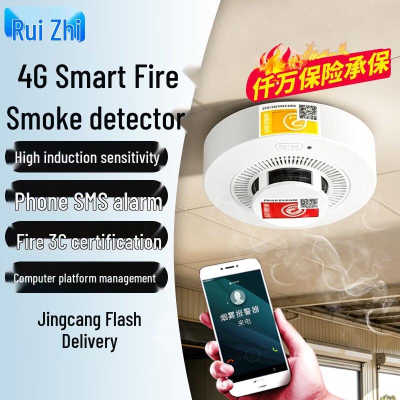 Ruizhi Smart 4G Wireless Smoke Detector Alarm