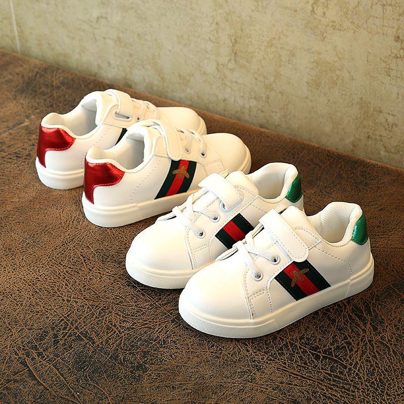 Fashion Bee Children's Shoes Embroidered Lace Casual Shoes With Round Toe And Rubber Sole
