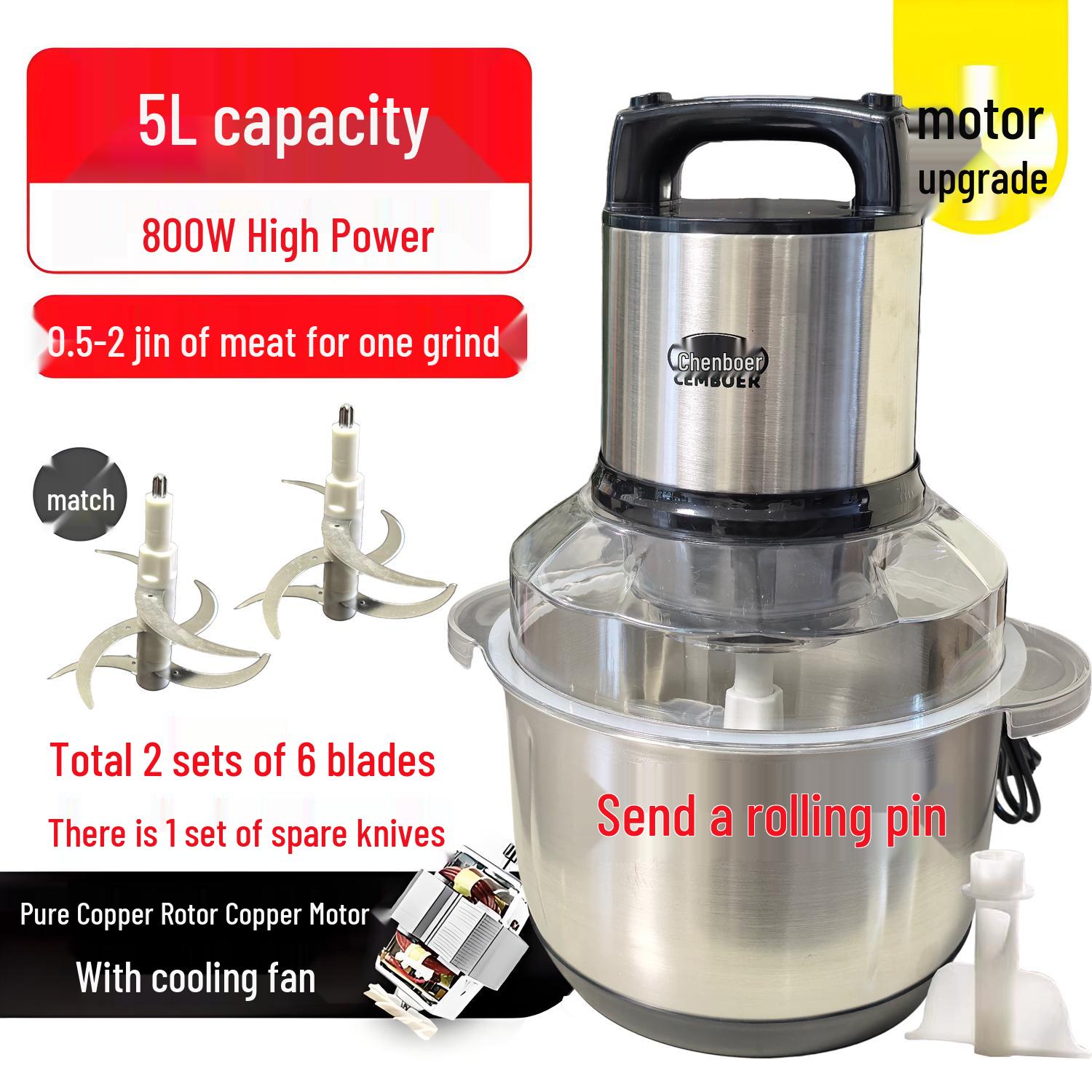 

Electric Garlic Mincer & Paste Maker: Household Garlic Cutter & Ginger Grinder