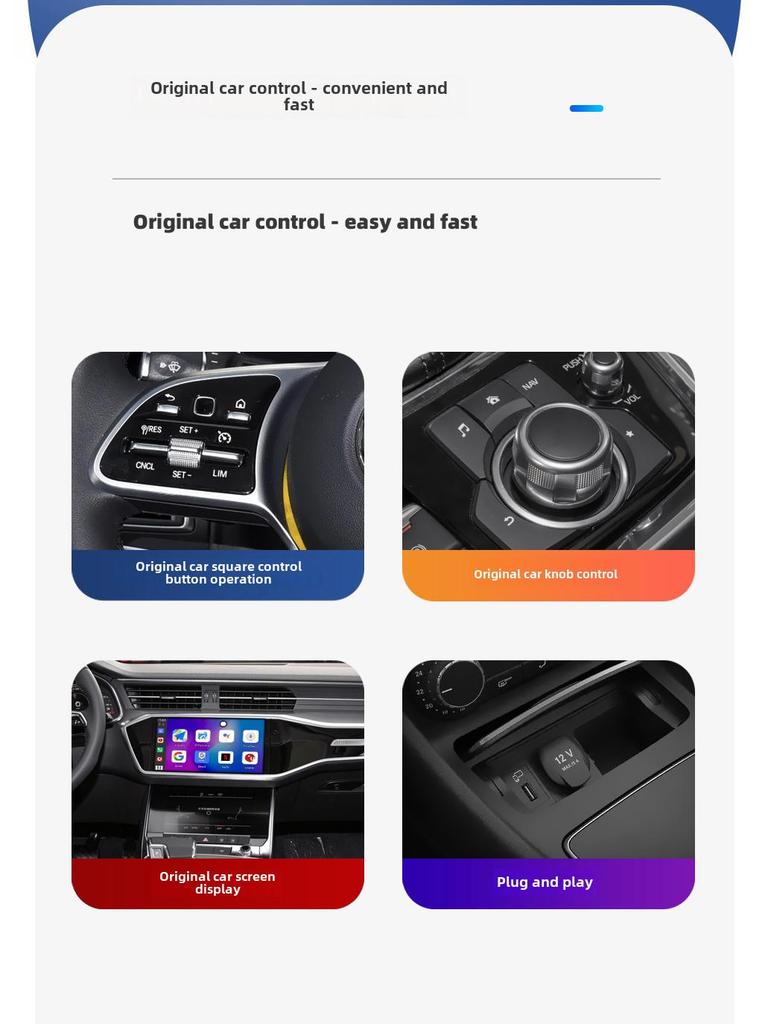 Dual-Channel Wired to Wireless CarPlay & Android Auto AI Box