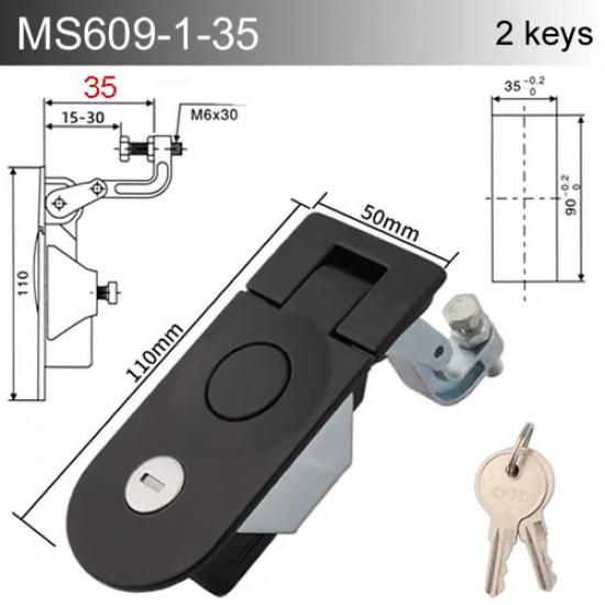 Zinc Alloy MS609 Plane Lock Bounce Handle Cabinet Lock Compression Cams for Electric Cabinet Door Fire Cabinet RV