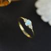 Monkton Real 925 Silver Rings For Women Shining Crown Opal Finger Ring Classic Luxury Wedding Statement Jewelry