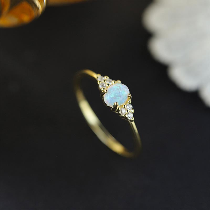 Monkton Real 925 Silver Rings For Women Shining Crown Opal Finger Ring Classic Luxury Wedding Statement Jewelry