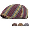 HT4808 Boina Listrada Artista Pintor Boina Chapéu Primavera Outono Chapéu para Homens Mulheres Masculino Feminino Boina Oitavada Estilo Ivy Chapéus Boina Masculinos