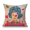 Rafael Silveira Surrealism Oil Painting Pretty Faceless Girl Flower Growth Cotton Linen Sofa Throw Pillow Case Cushion Cover
