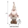 Pink Sequin Snowman Plush Toy: Retractable Christmas Decoration for Windows