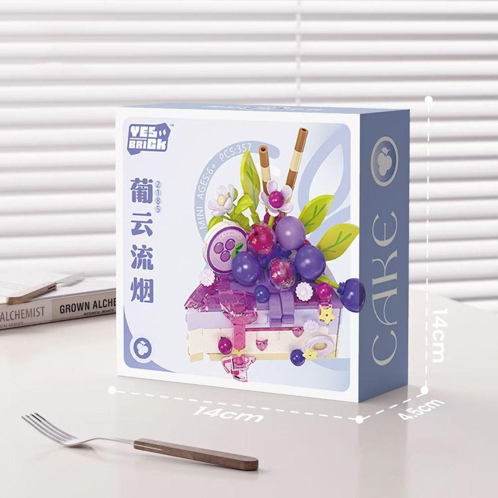 Handmade Dessert Building Blocks Birthday Cake Assembly Model Funny Block Toys