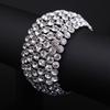 European and American Exaggeration, Super Flash Full Diamond Metal Elastic Wide Bracelet Bracelet Female Big-name Jewelry