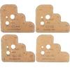4 Pcs Circle Corner Template, Acrylic Leather Circle Corner Template DIY Leather Craft Auxiliary Cutting Ruler Stencil for Handmade Craft Making