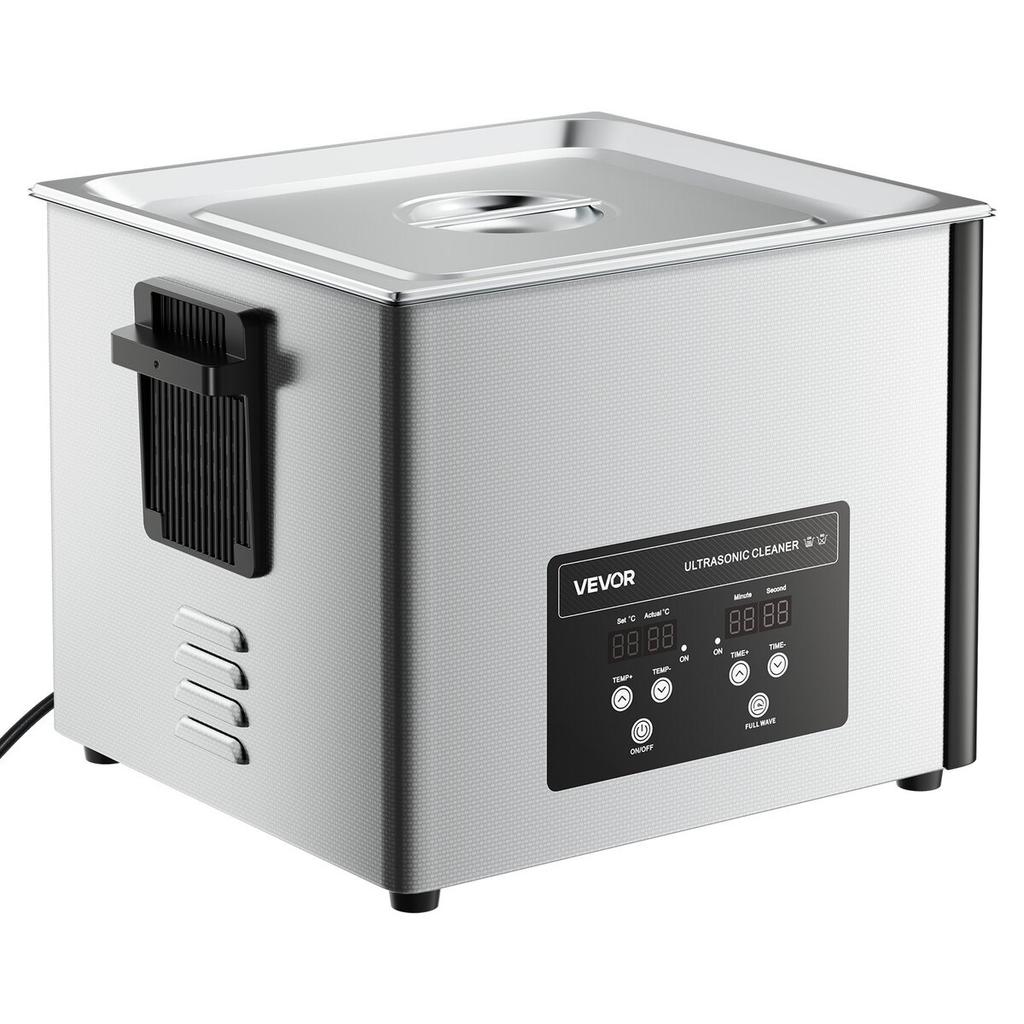 15L Ultrasonic Cleaner, Professional Ultrasonic Cleaner Machine with Cleaning Basket & Digital Display, 240W Stainless Steel 40kHz Industrial Cleaning