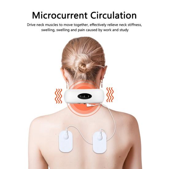 Electric Pulse Neck Back Massager Infrared Heating Pain Relief Relaxation Tool