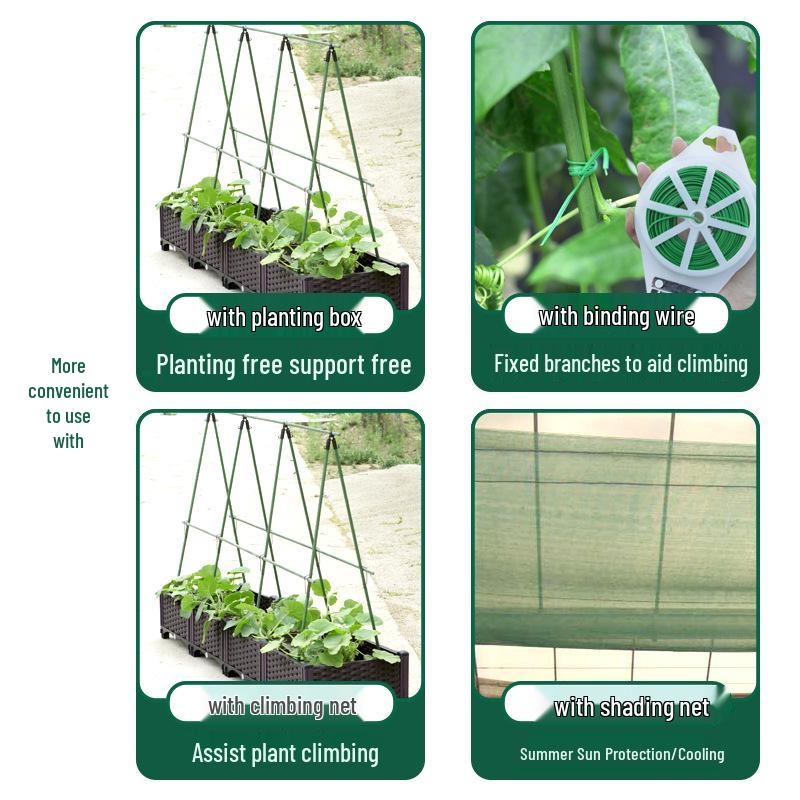 Outdoor Climbing Frame: Vegetable, Bean & Cucumber Support, Rose Stand, Grape Arbor - Steel