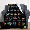 Dinosaur Alphabet Flannel Blanket Throw Blanket Soft Warm Sofa Bed Camping Car Home Decor Unique Christmas Gift C930582