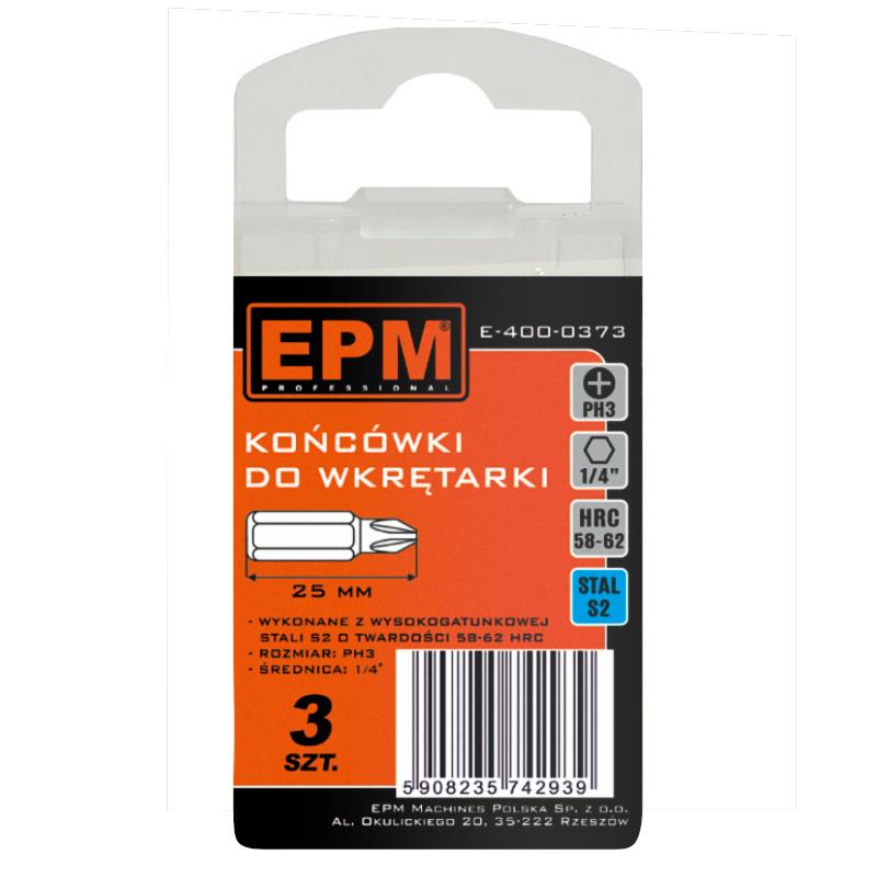 SCREWDRIVER BIT 25MM 3PCS PH3 - E-400-0373