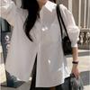 Casual Loose Clothes Women Blouses Korean Fashion White Shirt Spring And Summer 2023  Long Sleeve Shirt Women Tops 24665