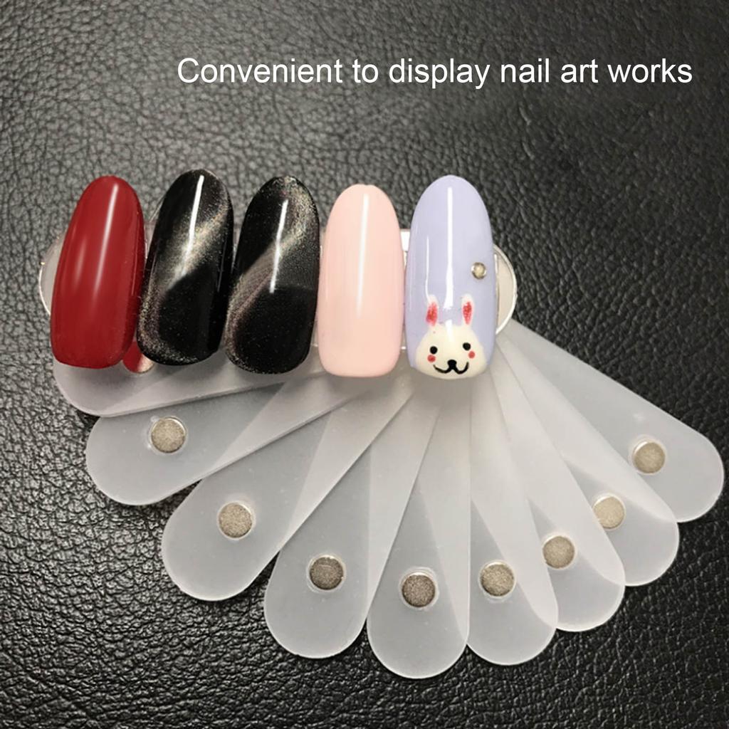 10 stücke Künstliche Nagel Tipps Display-ständer Nail art Magnetische Praxis Klar Acryl Nagel Spitze Halter Streifen