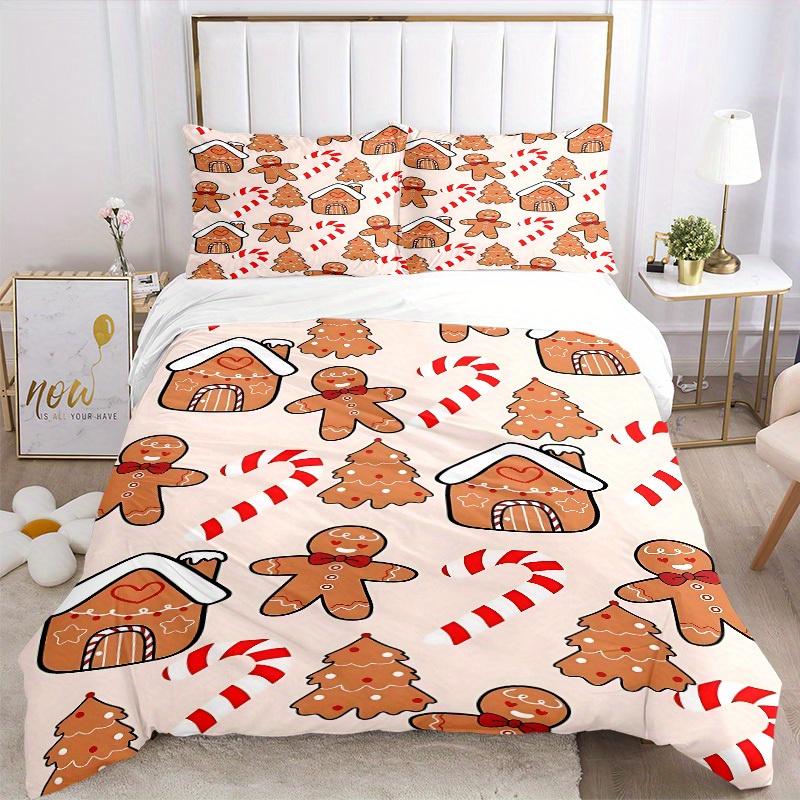 3pcs Christmas Decorations Bedding Set, Breathable and Soft, Suitable for All Seasons, Ideal for Home Use, Suitable for Bedroom Decor 21141