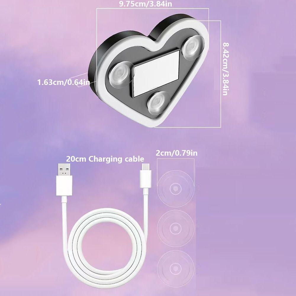 Wireless Heart-shaped Neon Light LED Illumination Car Interior Atmosphere Lamp Motor Decoration