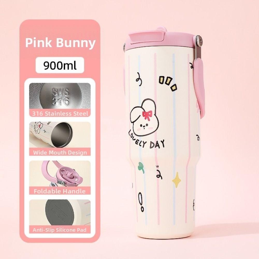

Insulation Straw Insulated Cup Stainless Steel Straw Ton Cup Straw Cartoon Water Bottle Girlfriend Style 4