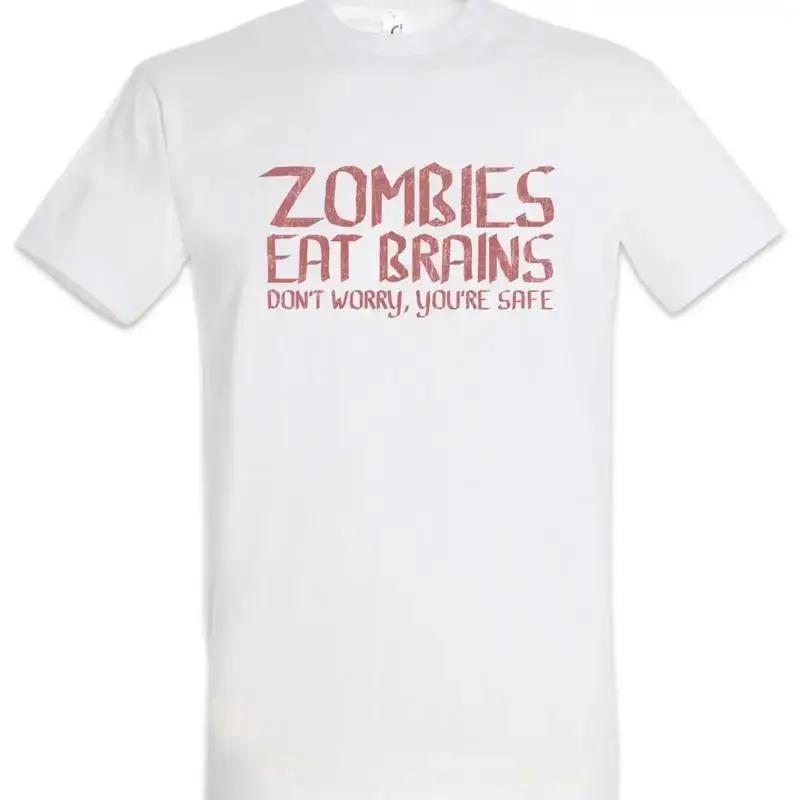 Zombies Eat Brains T Shirt Fun Geek Nerd Brain Zombie Eater