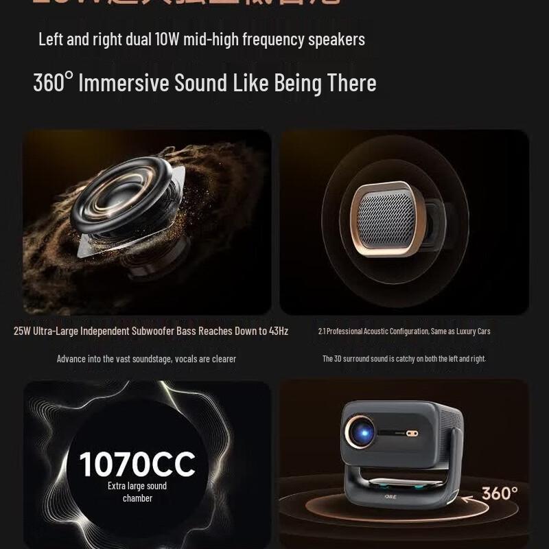 R3 Ultra 1080P High-Brightness Smart Gimbal Projector (CN version)