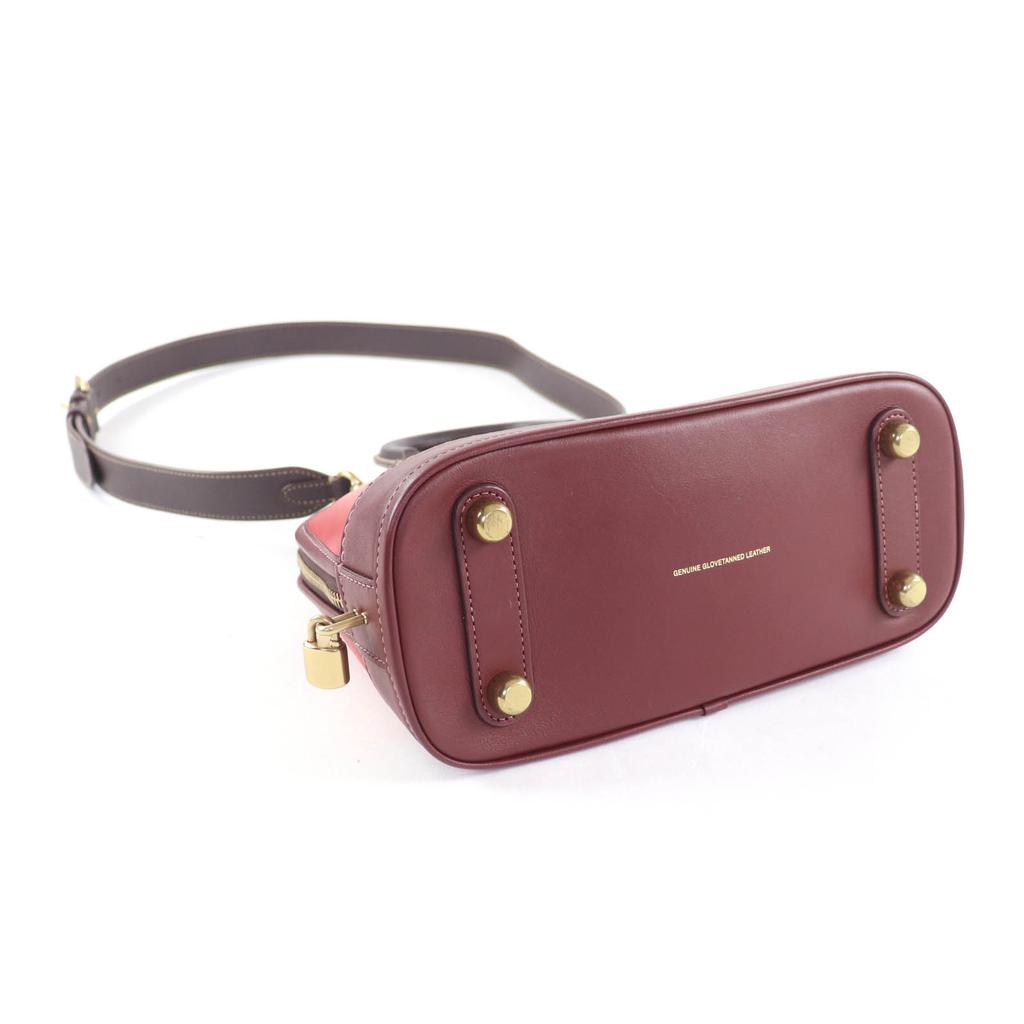 Ausgezeichnete COACH Handtasche Revel Colorblock Tasche Rotes Leder Damen CC412 Gebraucht