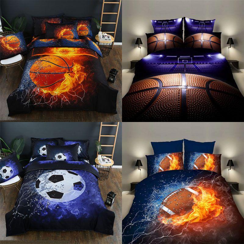 Basketball 3d Football Bedding Set Soccer Duvet Cover Pillowcase Comforter Cover