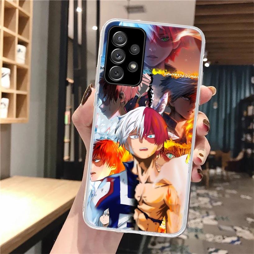 MHA Todoroki Shoto Soft Phone Case For Samsung Galaxy A16 A26 A36 A56 A15 A14 A13 A55 A54 A53 A35 A34 A33 A25 A24 A23 A05S A04S