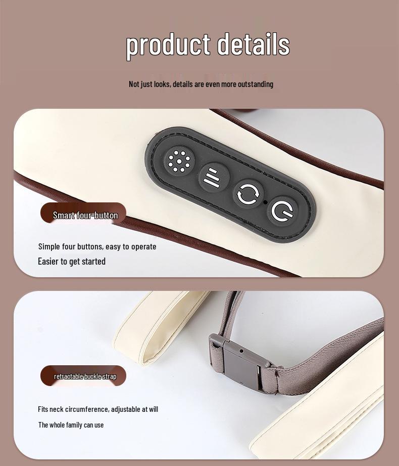 Trapezius Cervical Massager - Shoulder & Neck Kneading, Heat-Compress, Multifunction Shawl