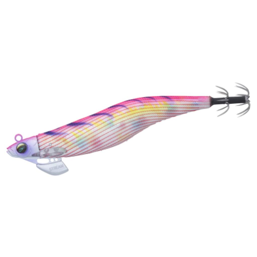 Daiwa Emeraldas Stream Squid Pink Cedar 3.5 Lure, Marble-Striped