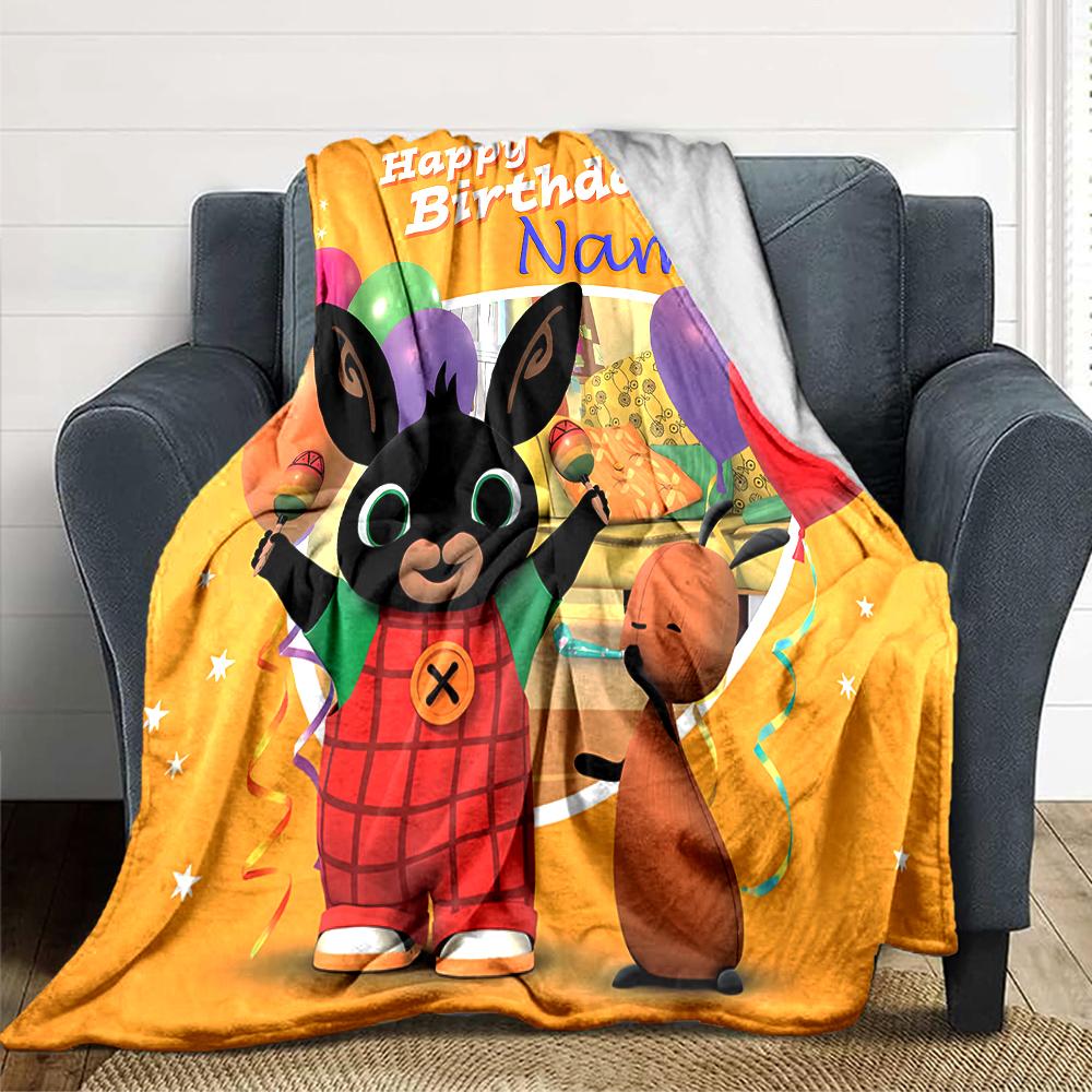 Custom Name Friendship Fun Playroom Party Blanket For Couch Bed Plush Cozy Fuzzy Blanket Super Soft Warm Blankets For Fall And Winter 091611