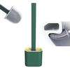 Brosses de toilette TPR PP Silicone Toilet Cleaning Brush, Brosse de Toilette Brosse WC en Silicone, Antibactérienne balayette WC