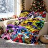 Saint Seiya Pattern Blanket for Home Decoration, Bed, Sofa, Car Travel, Camping, Suitable for All Seasons, Birthday Christmas Gift