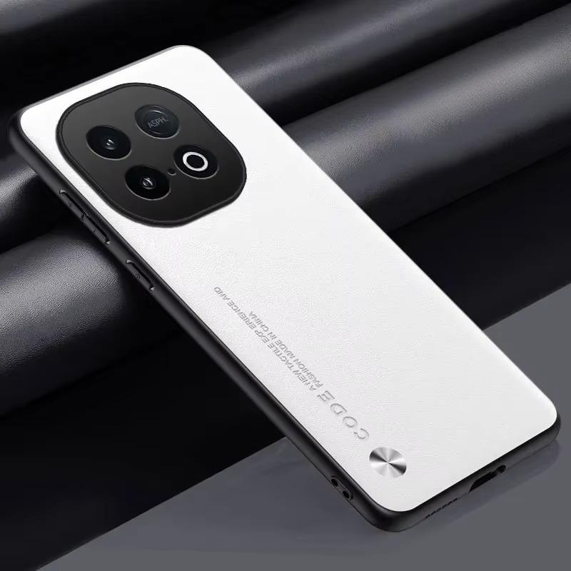 For IQOO Z10 Turbo Pro Case Plain PU Leather Silicone TPU Protection Cover for VIVO IQOO Z10 Turbo Z 10 Shockproof Hard Bumper