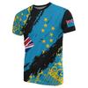 Tuvalu Men's T-shirts Casual Loose Round Neck TV National Flag Short Sleeve Tees Tops Clothing Oversized Tee Shirts Streetwear