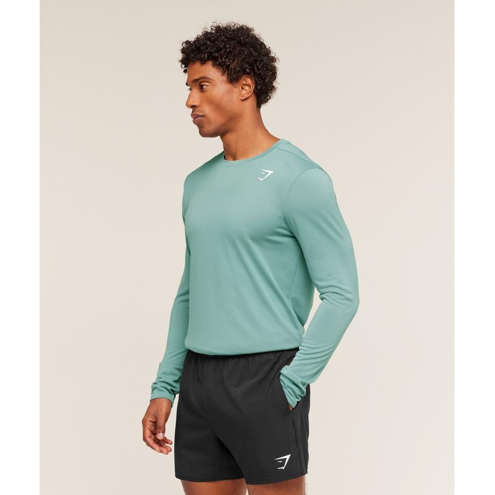 Gymshark Arrival Long Sleeve T shirT muTed Teal A2a1h Tbwq