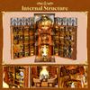 MiniCity DIY BookNook Kit Dollhouse Kit Miniature House Kit BookNook Suitable for and Birthday Collectible with LED Light - - - - Beginners,