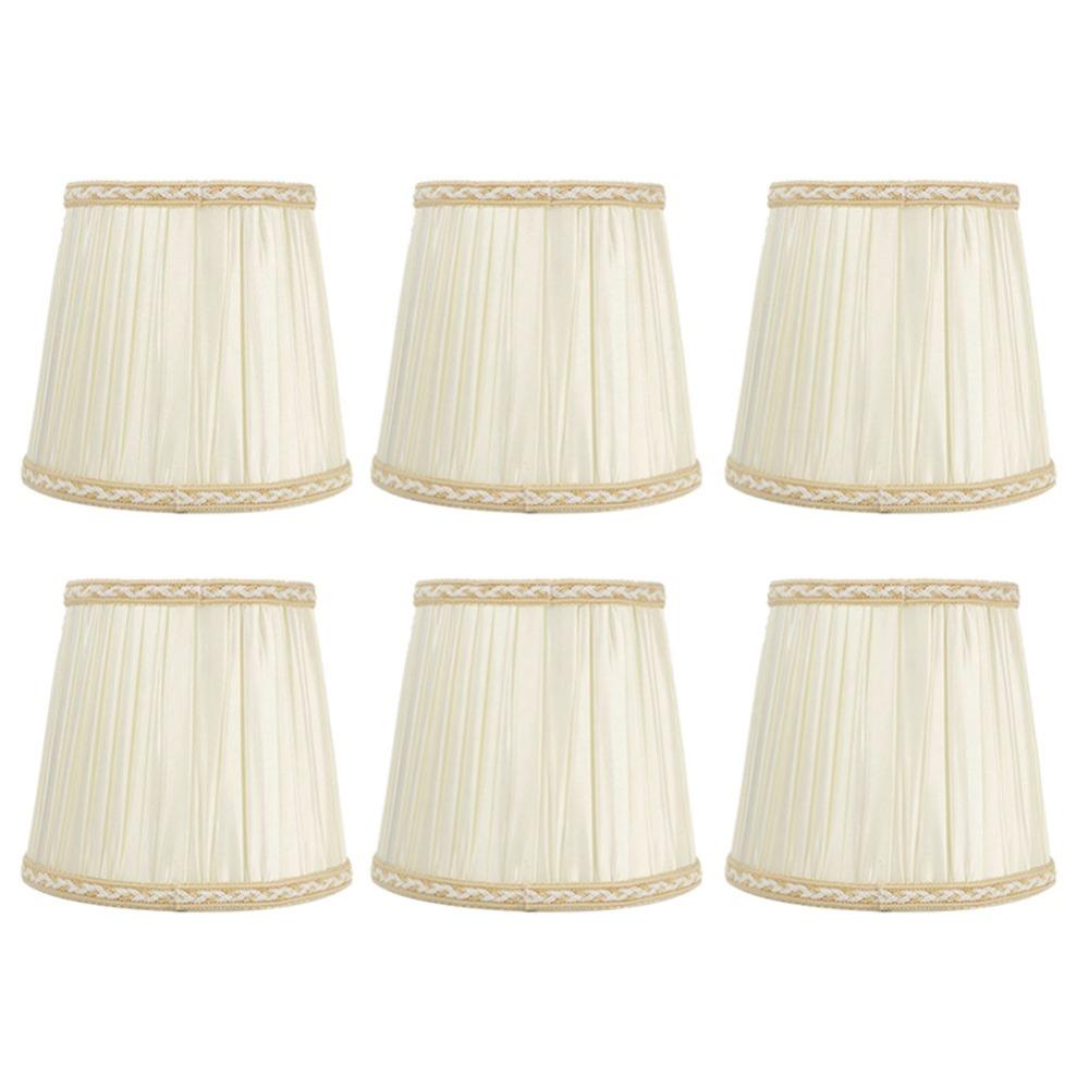 6PCS Crinkle Texture Lamp Cover Cloth Chandelier Lampshade Decorative Small Lamp Shade Wall Lamps