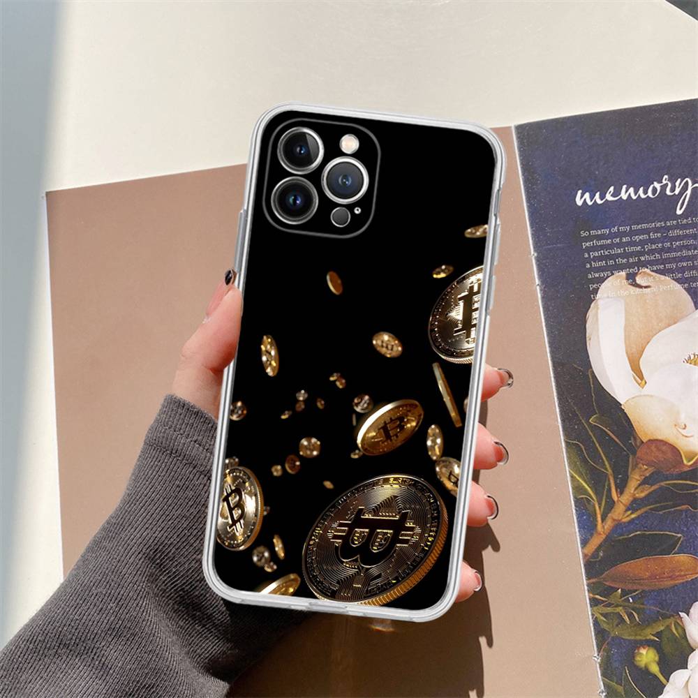 Bitcoin Phone Case For IPhone 17 16 15 14 13 12 11 Pro Max Plus Soft Cover Personalized DIY