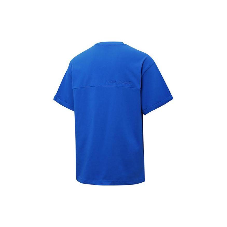 Puma MMQ Series Solid Color Pocket Decorated Sports Short Sleeve T-Shirt Unisex Tops Blue 536540-58